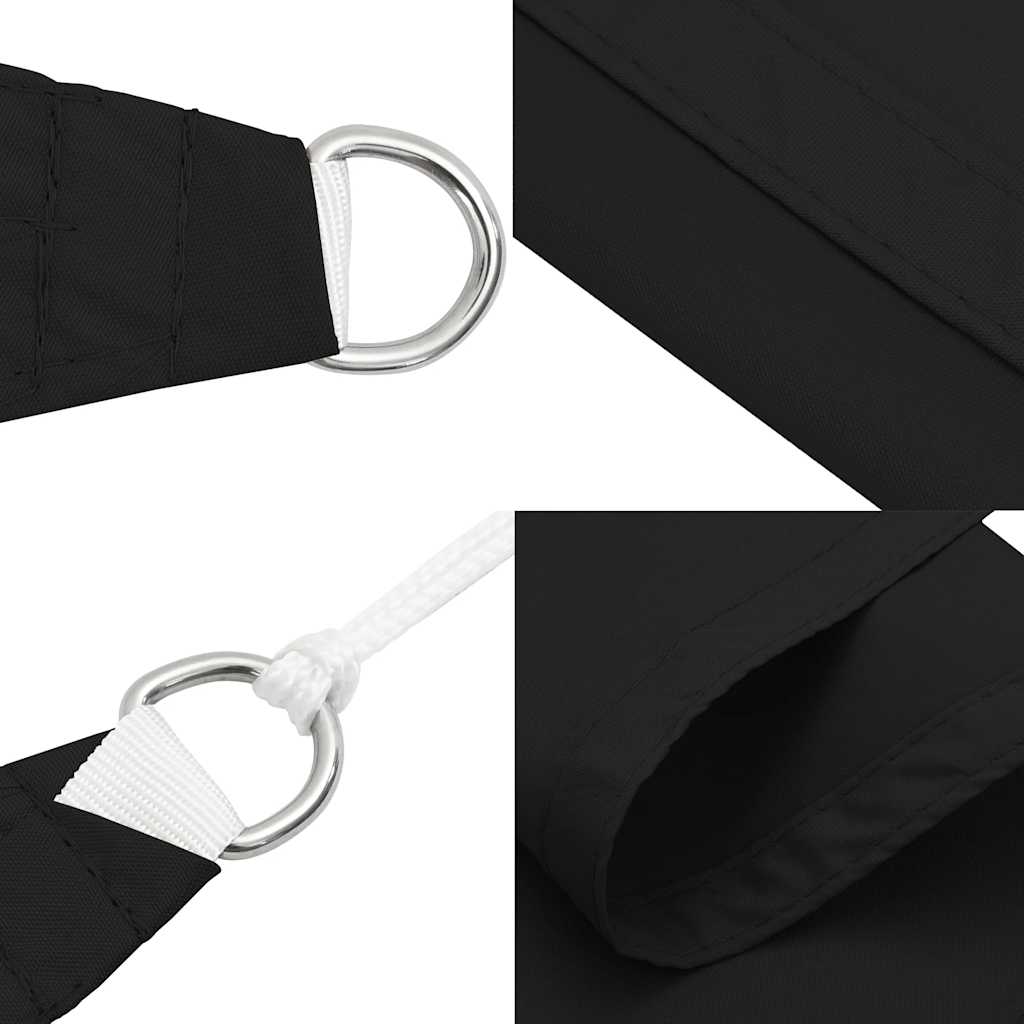 vidaXL Oxford Triangular Sail Shade 3x4x5 m Black - Image 17 of 36