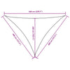 vidaXL Oxford Triangular Sail Shade 3x4x5 m Black - Image 33 of 36