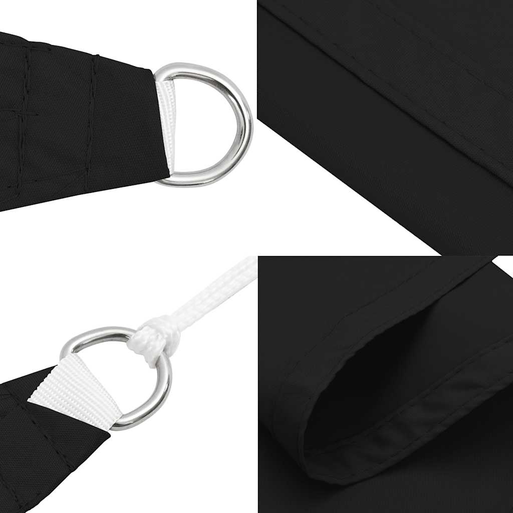 vidaXL Toldo vela triangular Oxford 3,5x3,5x4,9 m Negro - Image 14 of 27