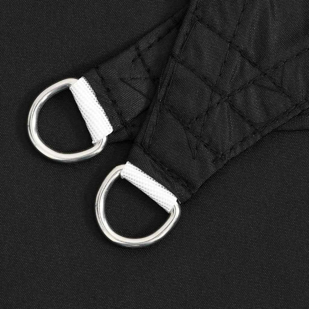 vidaXL Oxford Fabric Sail Shade, 5x6x6 m, Black - Image 8 of 18
