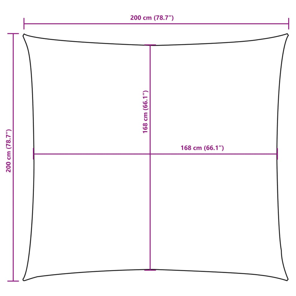 vidaXL Toldo Cuadrado de Tela Oxford con Recubrimiento de PU 2x2 m Marrón - Image 36 of 36