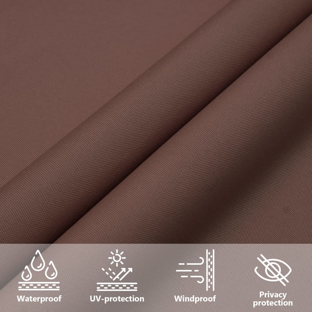 Vela parasol cuadrada vidaXL de tela Oxford con revestimiento de PU 2,5 x 2,5 m Marrón - Image 10 of 18