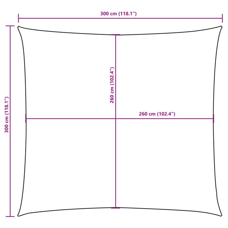 vidaXL 3x3 m Square Oxford Fabric Sun Shade Sail Brown - Image 9 of 9