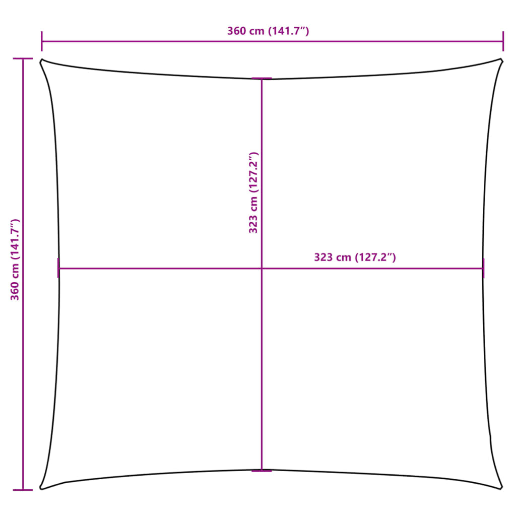 vidaXL Toldo Vela de Tela Oxford con Revestimiento de PU 3,6 x 3,6 m Marrón - Image 9 of 9