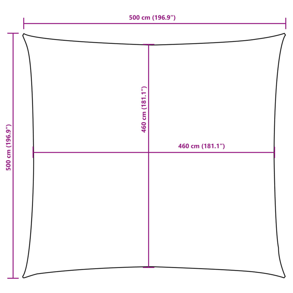 vidaXL Toldo Cuadrado de Tela Oxford con Recubrimiento de PU 2x2 m Marrón - Image 35 of 36