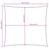 Vela parasol cuadrada vidaXL de tela Oxford con revestimiento de PU 2,5 x 2,5 m Marrón - Image 17 of 18