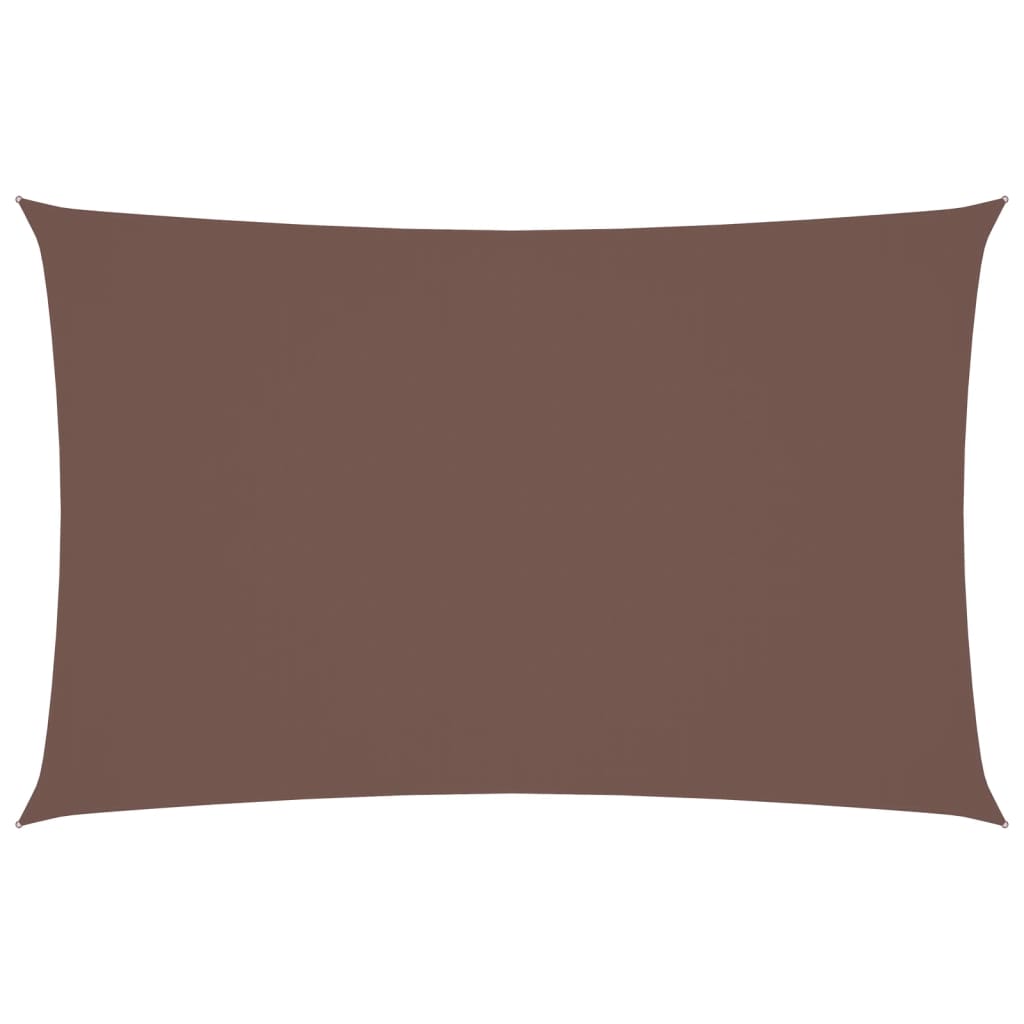 vidaXL Oxford Fabric Rectangular Sun Shade Sail 2x4.5 m Brown - Image 12 of 54