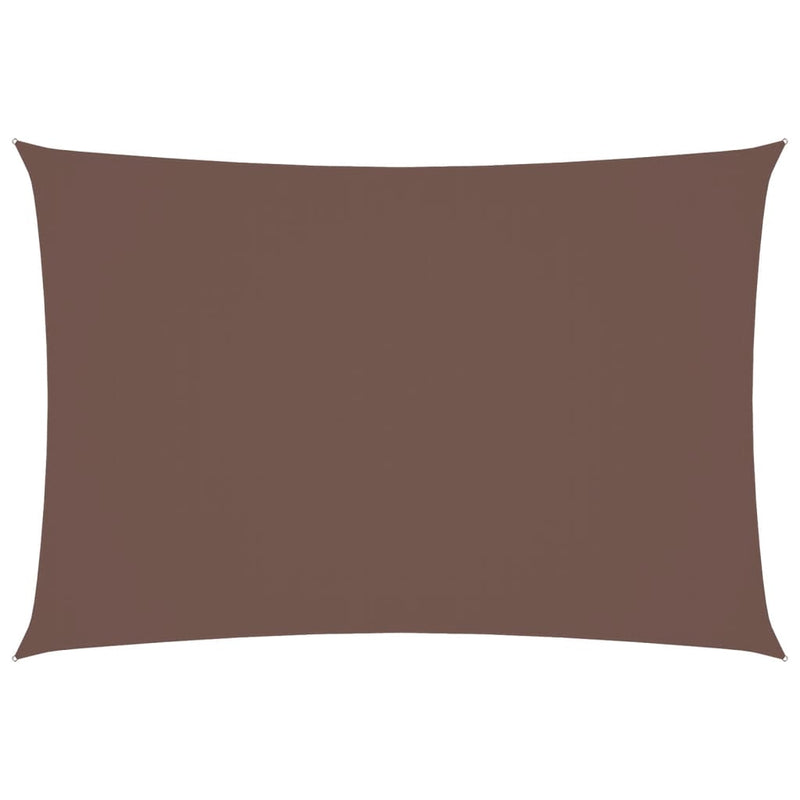 vidaXL Rectangular Shade Sail, Oxford Fabric, 3.5x4.5m, Brown - Image 5 of 27