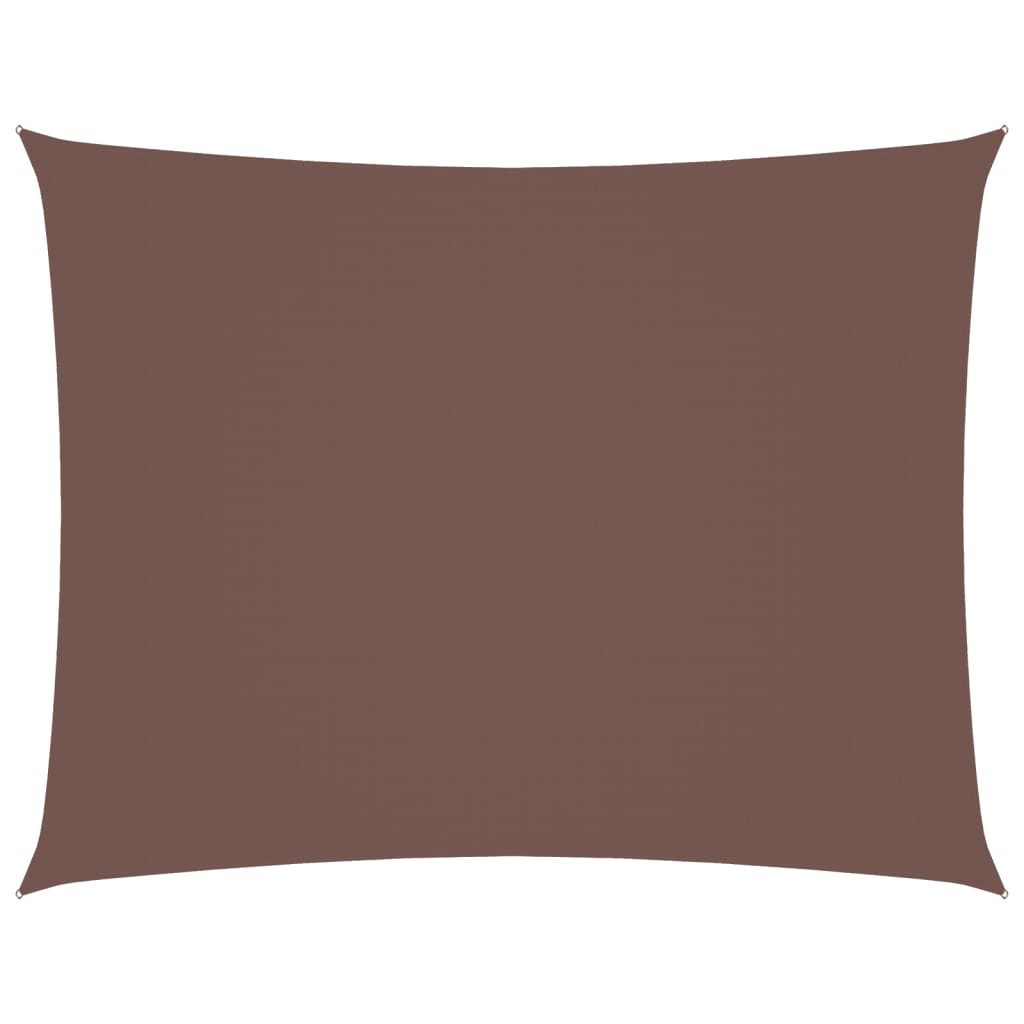 vidaXL Rectangular Shade Sail, 3x4 m, PU-Coated Oxford Fabric, Brown - Image 12 of 90