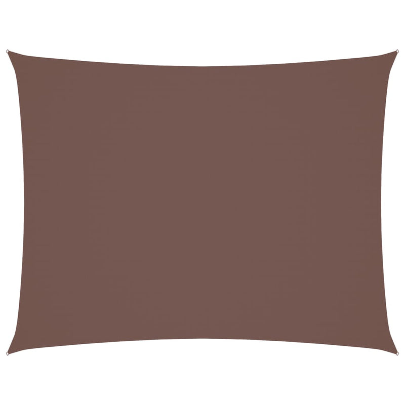 vidaXL Rectangular Shade Sail, 3x4 m, PU-Coated Oxford Fabric, Brown - Image 12 of 90