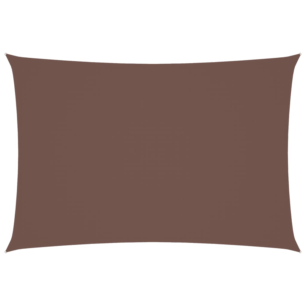 vidaXL Rectangular Shade Sail, 3x4 m, PU-Coated Oxford Fabric, Brown - Image 15 of 90