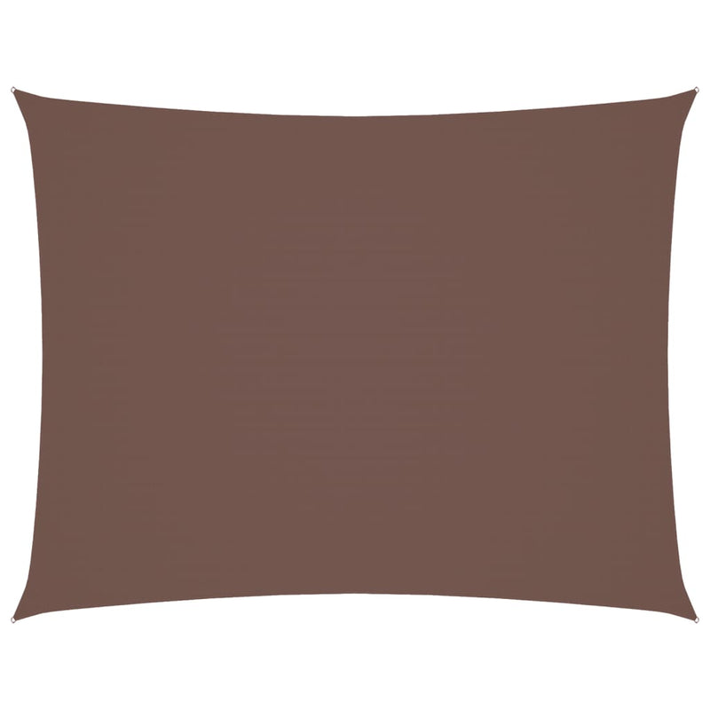 vidaXL Rectangular Shade Sail, 3x4 m, PU-Coated Oxford Fabric, Brown - Image 13 of 90