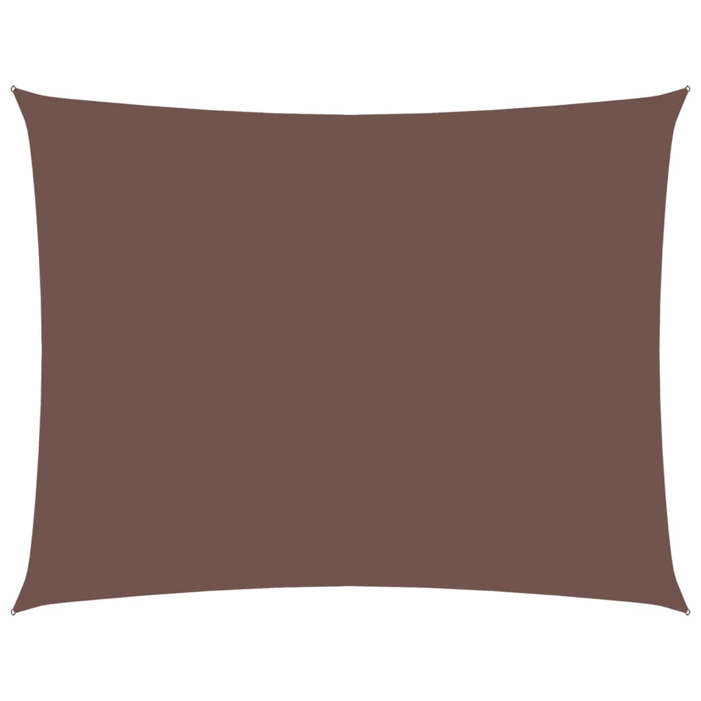 vidaXL Rectangular Shade Sail, Oxford Fabric, 3.5x4.5m, Brown - Image 4 of 27