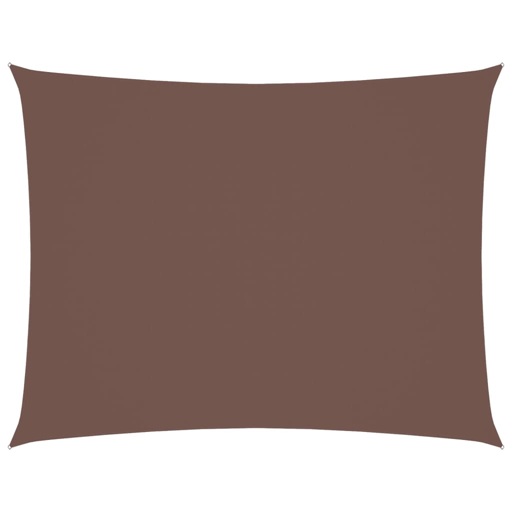 vidaXL Rectangular Sail Shade, PU-Coated Oxford Fabric, 3.5x5 m, Brown - Image 2 of 9
