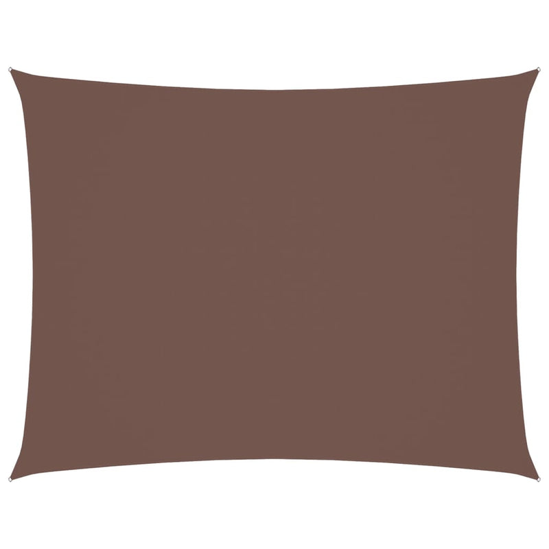 vidaXL Rectangular Sail Shade, PU-Coated Oxford Fabric, 3.5x5 m, Brown - Image 2 of 9
