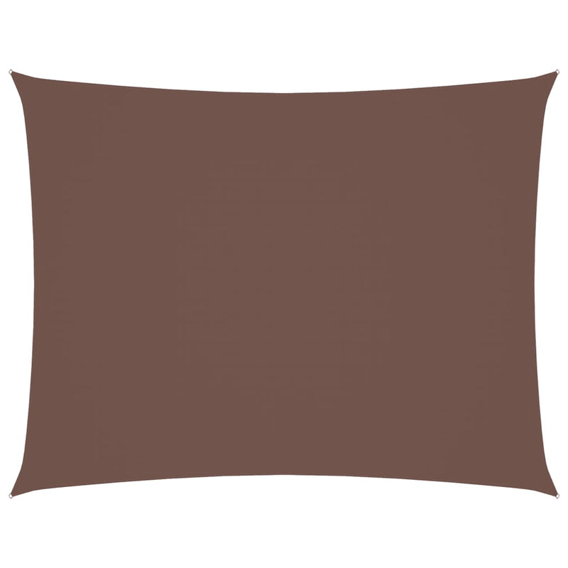 vidaXL Oxford Fabric Rectangular Sun Shade Sail 2x4.5 m Brown - Image 7 of 54