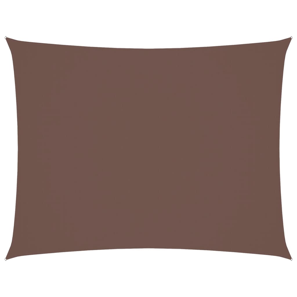 vidaXL Oxford Fabric Rectangular Sun Shade Sail 2x4.5 m Brown - Image 11 of 54