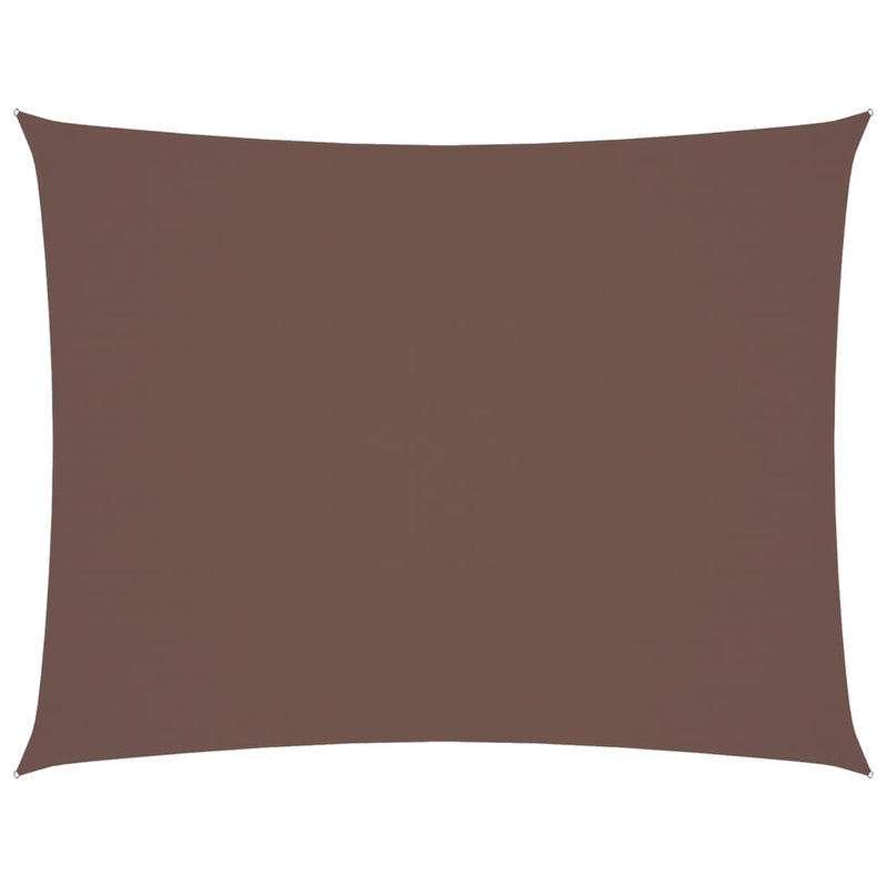 vidaXL Rectangular Shade Sail, 3x4 m, PU-Coated Oxford Fabric, Brown - Image 16 of 90