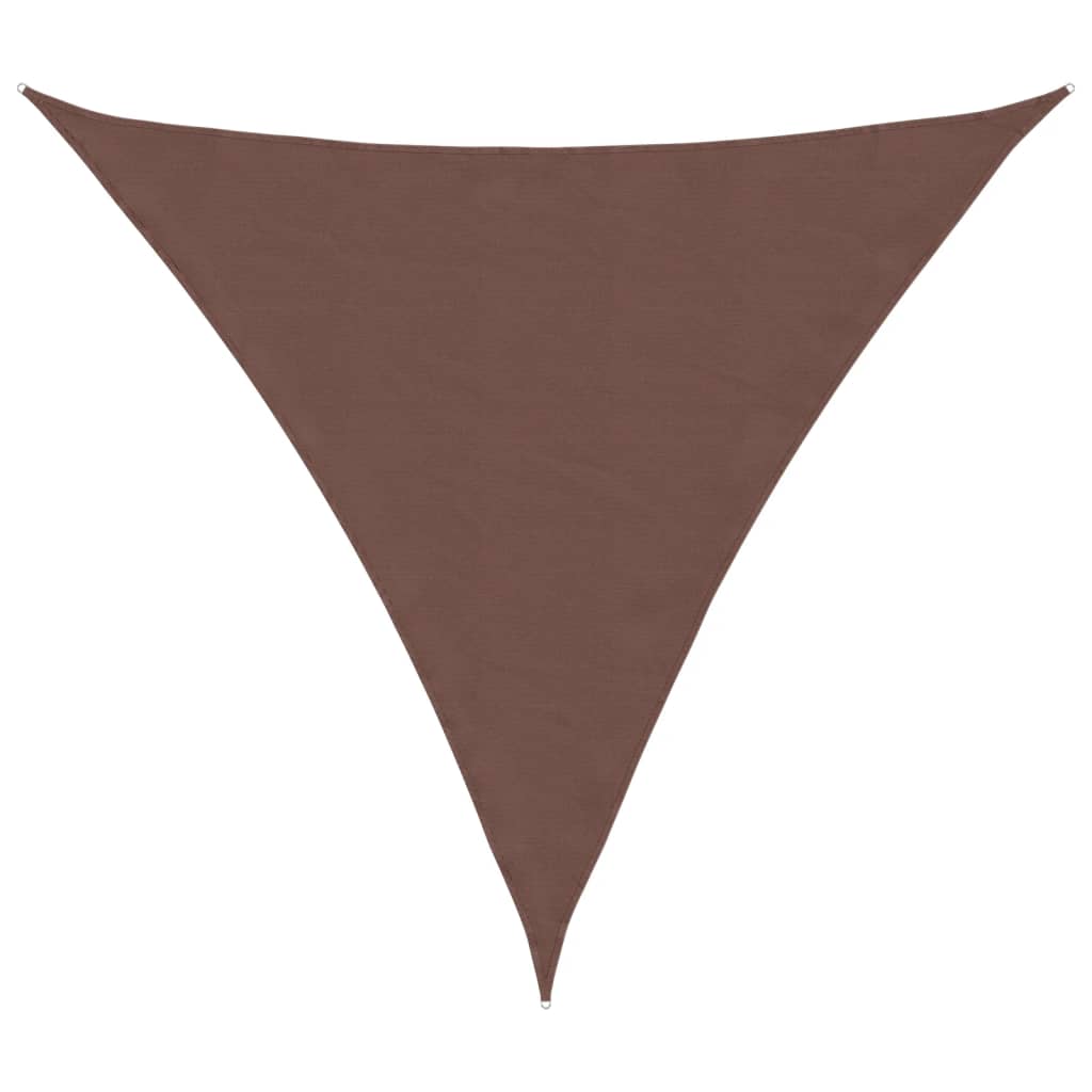 vidaXL Parasol de Vela Triangular de Tejido Oxford 3x3x4,24 m Marrón - Image 5 of 36