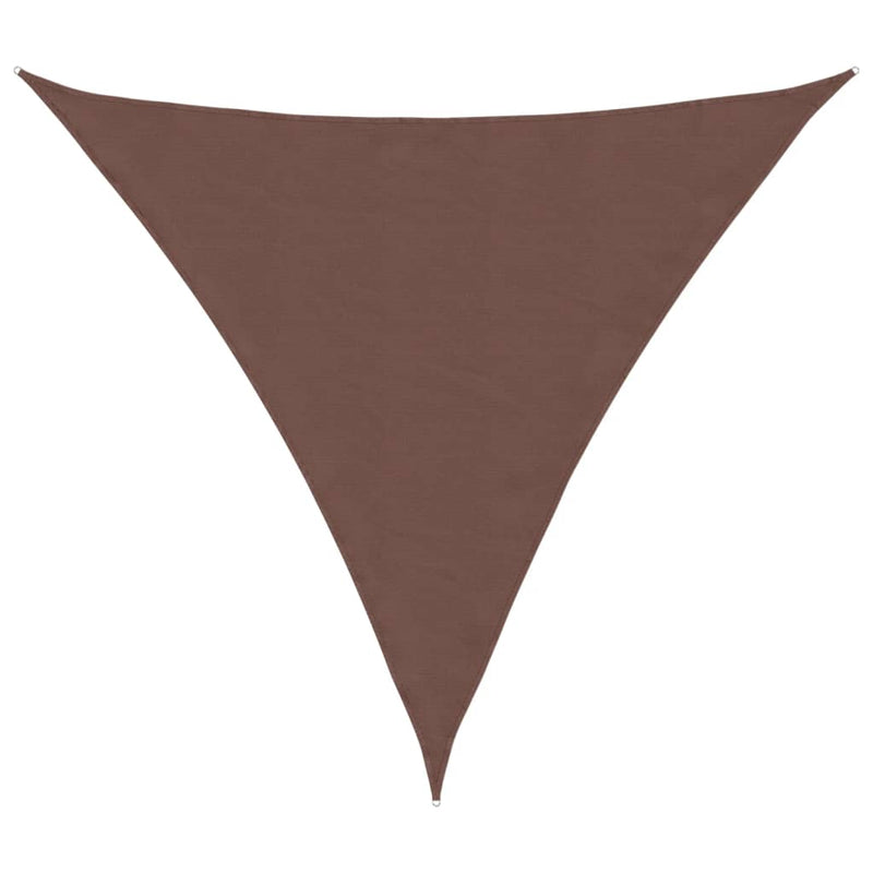 vidaXL Triangular Shade Sail, PU Oxford Fabric, 3.6 m, Brown - Image 2 of 9