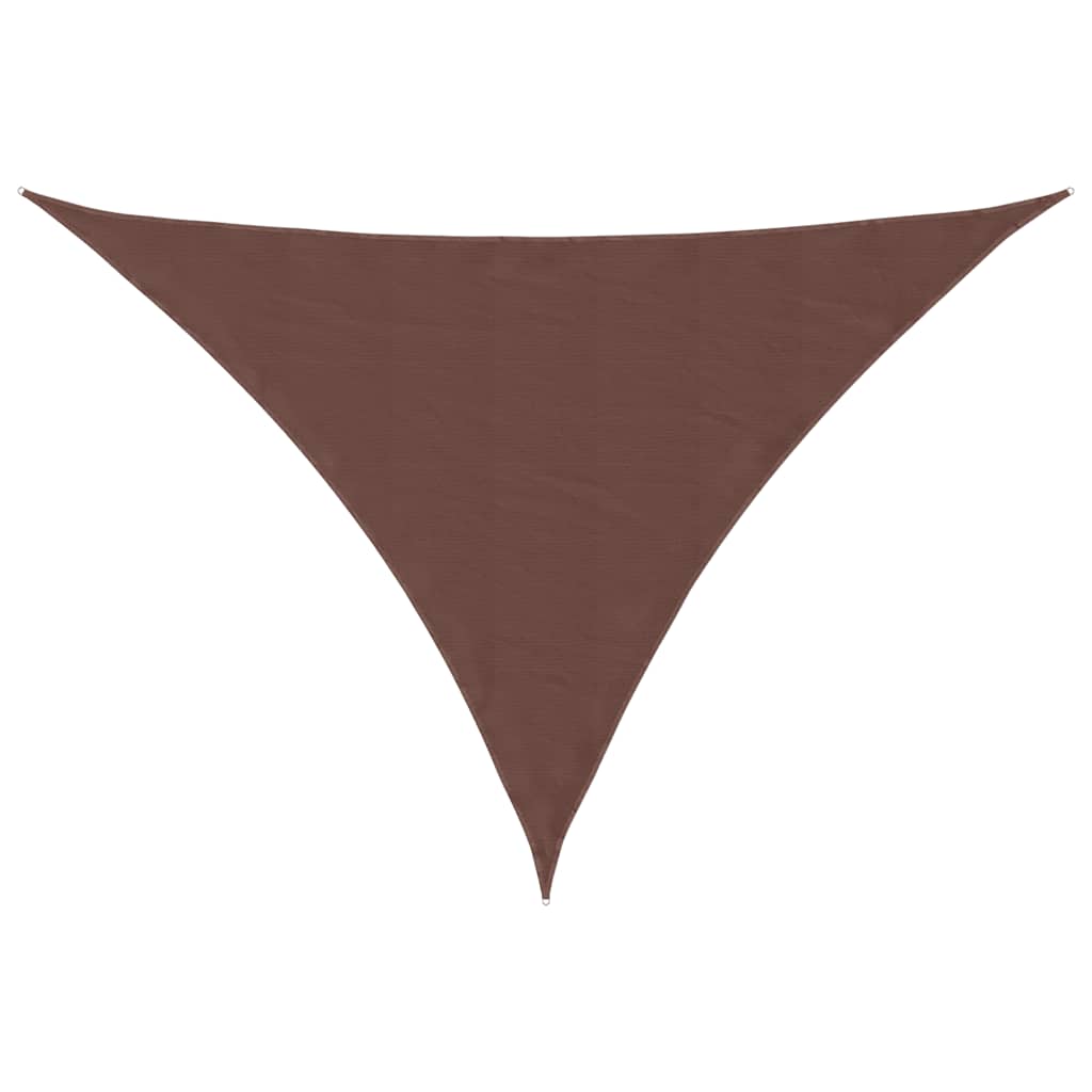 vidaXL Parasol de Vela Triangular de Tejido Oxford 3x3x4,24 m Marrón - Image 7 of 36