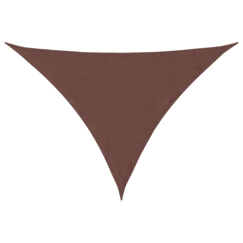 vidaXL Parasole a Vela Oxford Triangolare 5x5x6 m Marrone - Image 3 of 18