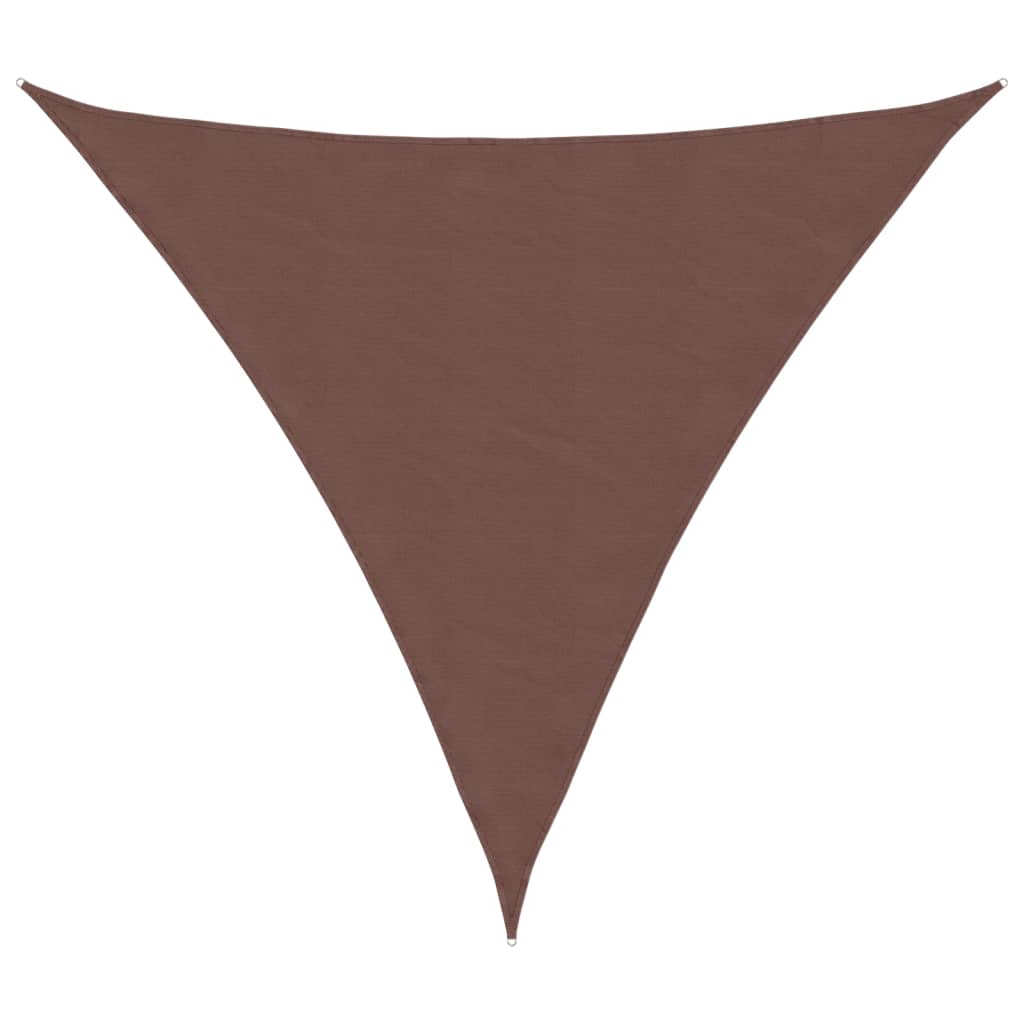 vidaXL Triangular Oxford Fabric Sail Shade 6x6x6m Brown - Image 2 of 9