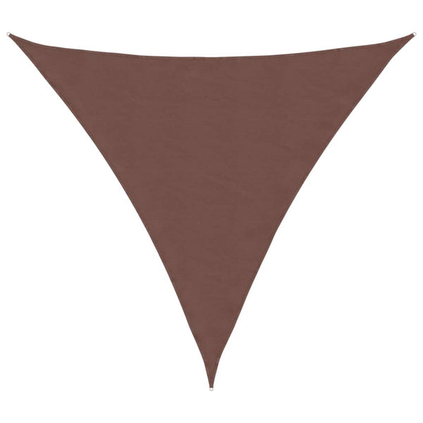 Parasole a Vela Tessuto Oxford Triangolare 6x6x6m Marrone - immagine 2 | SolPatio
