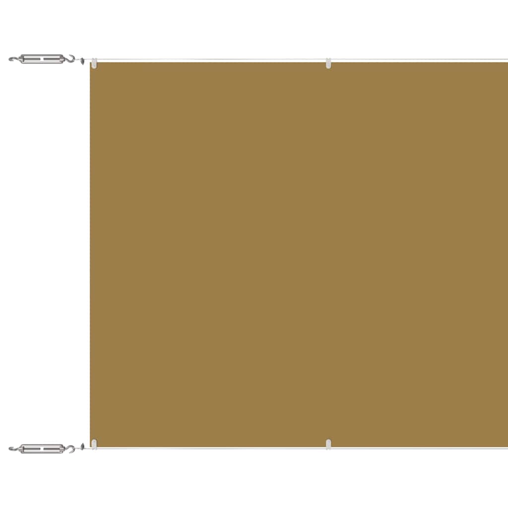 vidaXL Vertical Windscreen Oxford Fabric 100x800 cm Beige - Image 6 of 24