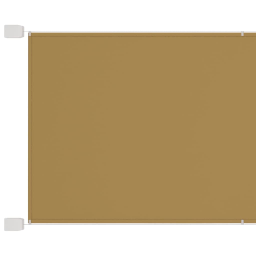 vidaXL Vertical Windscreen Oxford Fabric 140x420 cm Beige - Image 3 of 11