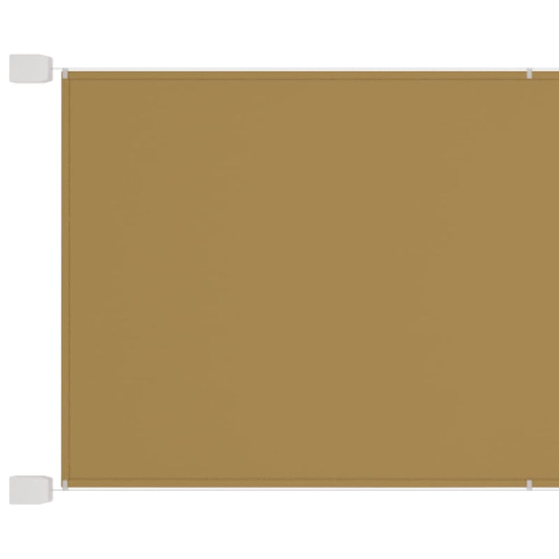 vidaXL Vertical Windscreen Oxford Fabric 140x420 cm Beige - Image 3 of 11