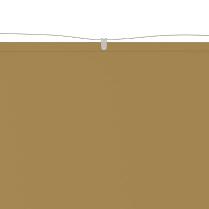 vidaXL Vertical Windscreen Oxford Fabric 140x420 cm Beige - Image 6 of 11