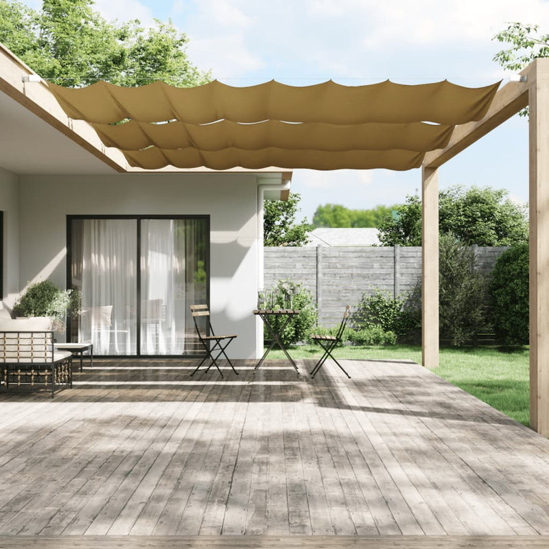 vidaXL Vertical Windscreen Oxford Fabric 140x420 cm Beige - Image 1 of 11