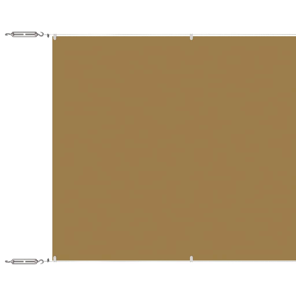 Paraviento vertical vidaXL de tejido Oxford 60x600 cm Beige - Image 5 of 24