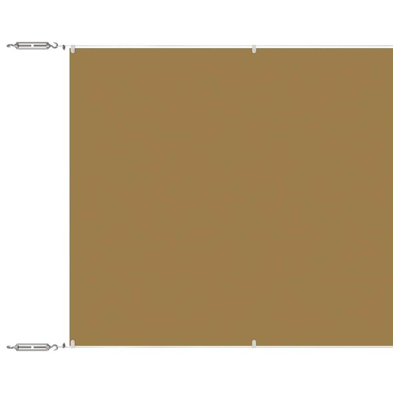 vidaXL Paravento Verticale in Tessuto Oxford 140x1000 cm Beige - Image 8 of 24