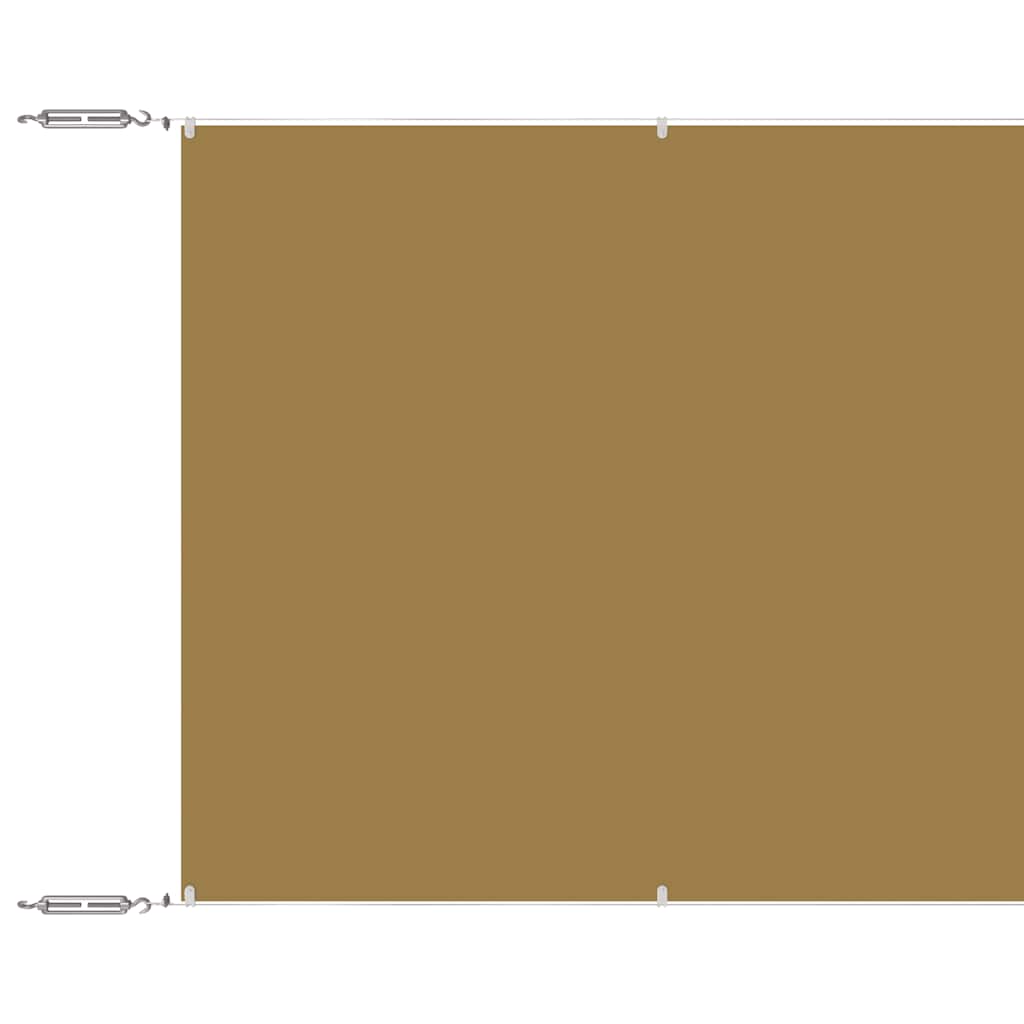 vidaXL Vertical Windscreen Oxford Fabric 140x420 cm Beige - Image 4 of 11