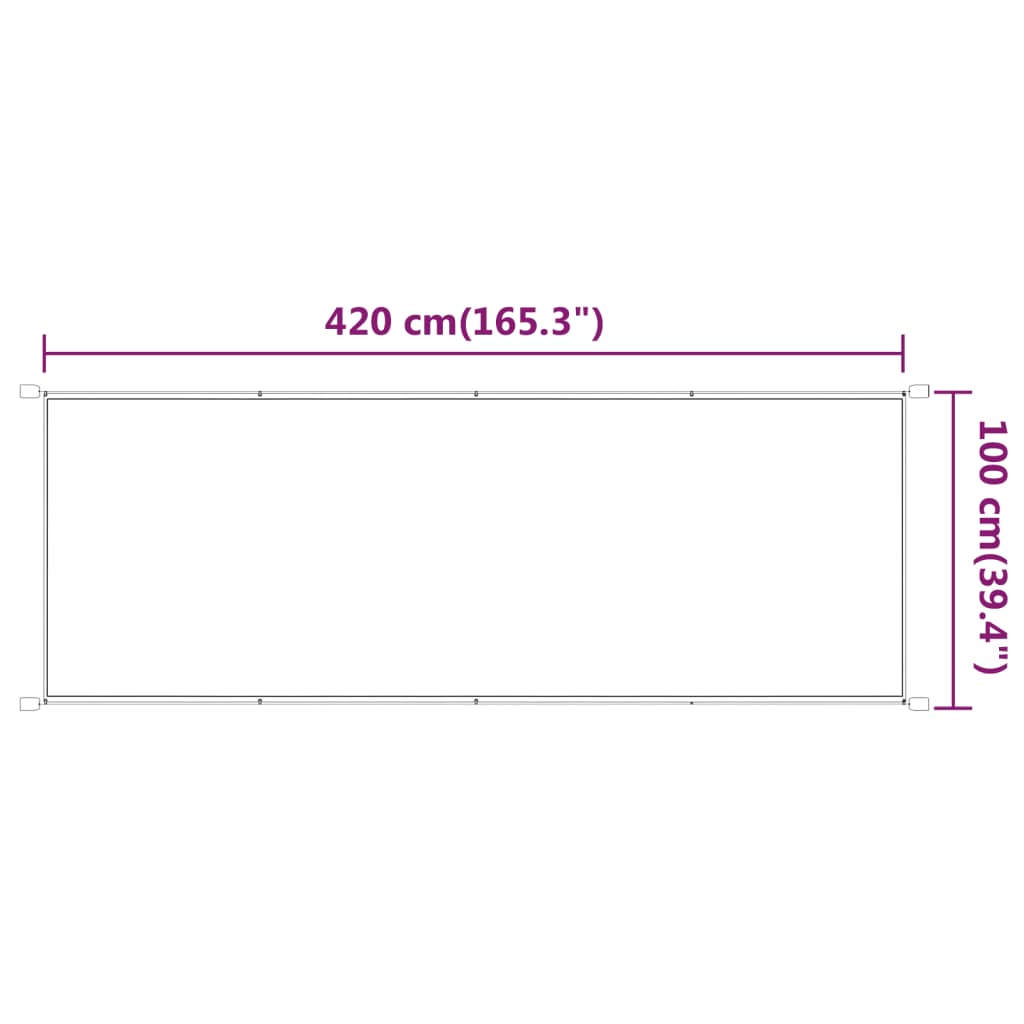 vidaXL Vertical Windscreen in Oxford Fabric 100x420 cm Light Green - Image 34 of 41