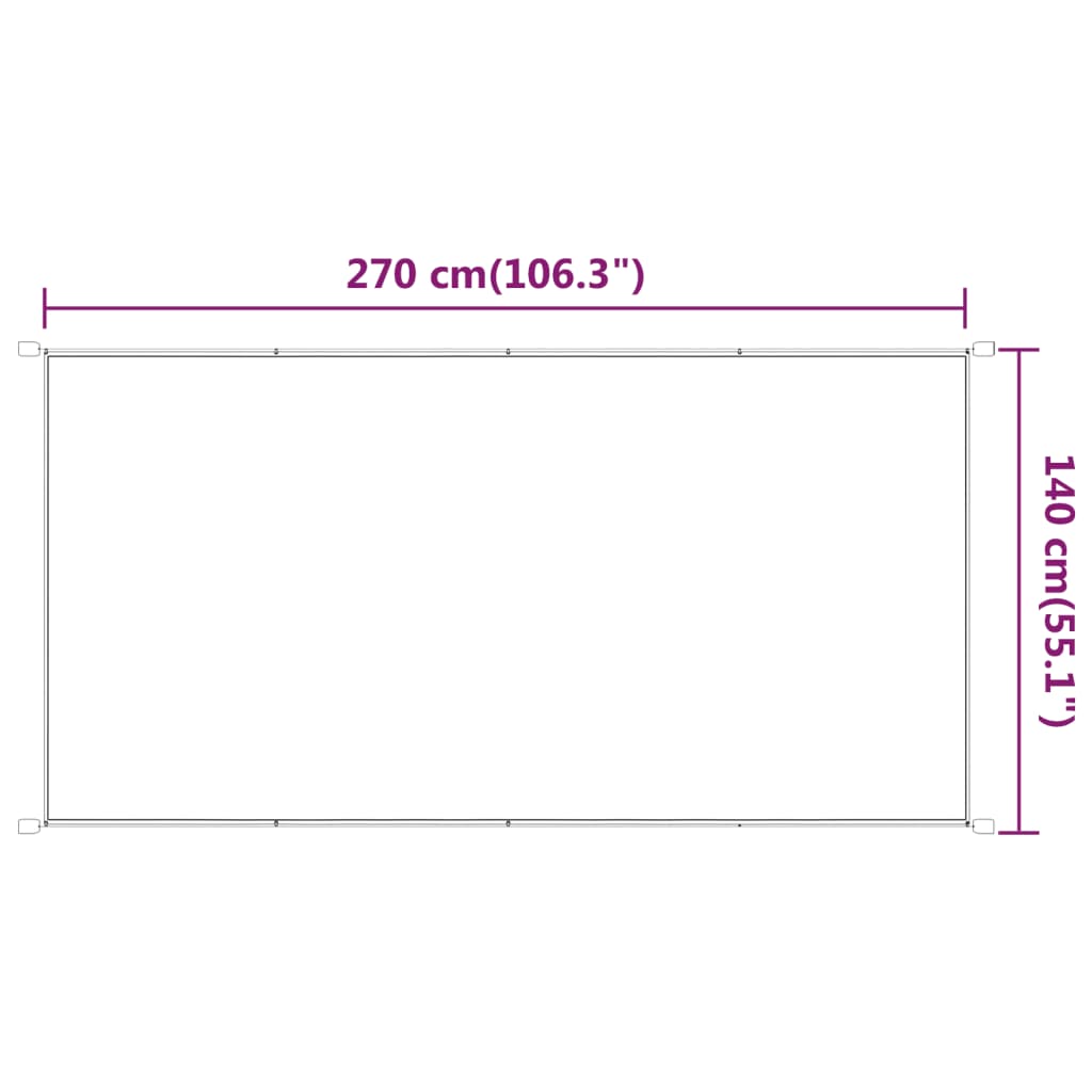 vidaXL Toldo vertical verde claro de 140x270 cm de tela Oxford - Image 5 of 5