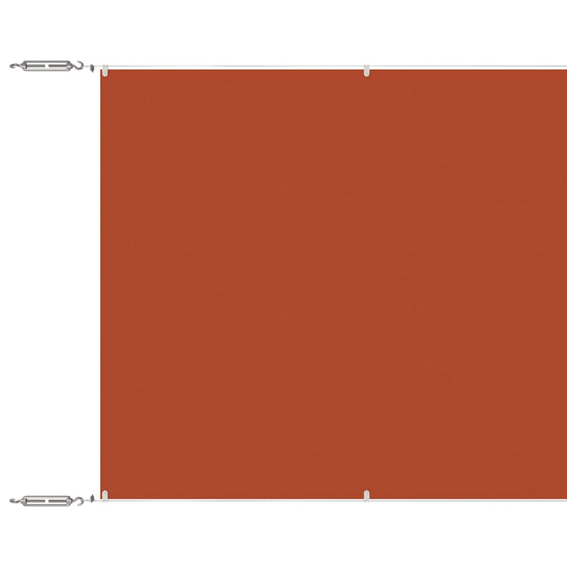 vidaXL Paravento Verticale in Tessuto Oxford 140 x 800 cm Terracotta - Image 2 of 6