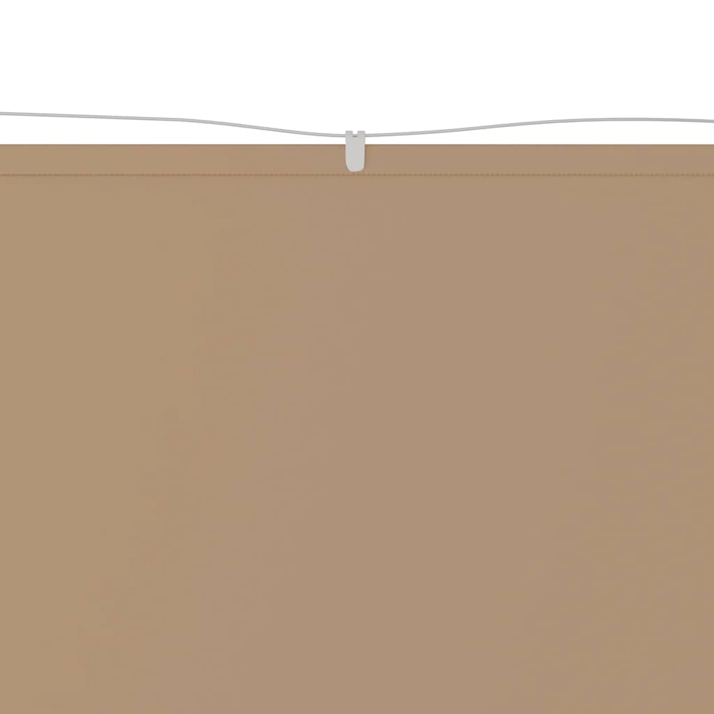 vidaXL Vertical Oxford Fabric Screen 60x1200 cm Taupe - Image 3 of 6