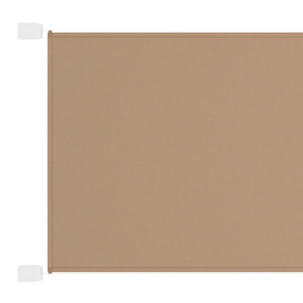 vidaXL Vertical Windbreak, Oxford Fabric, 140x420 cm, Taupe Grey - Image 3 of 11
