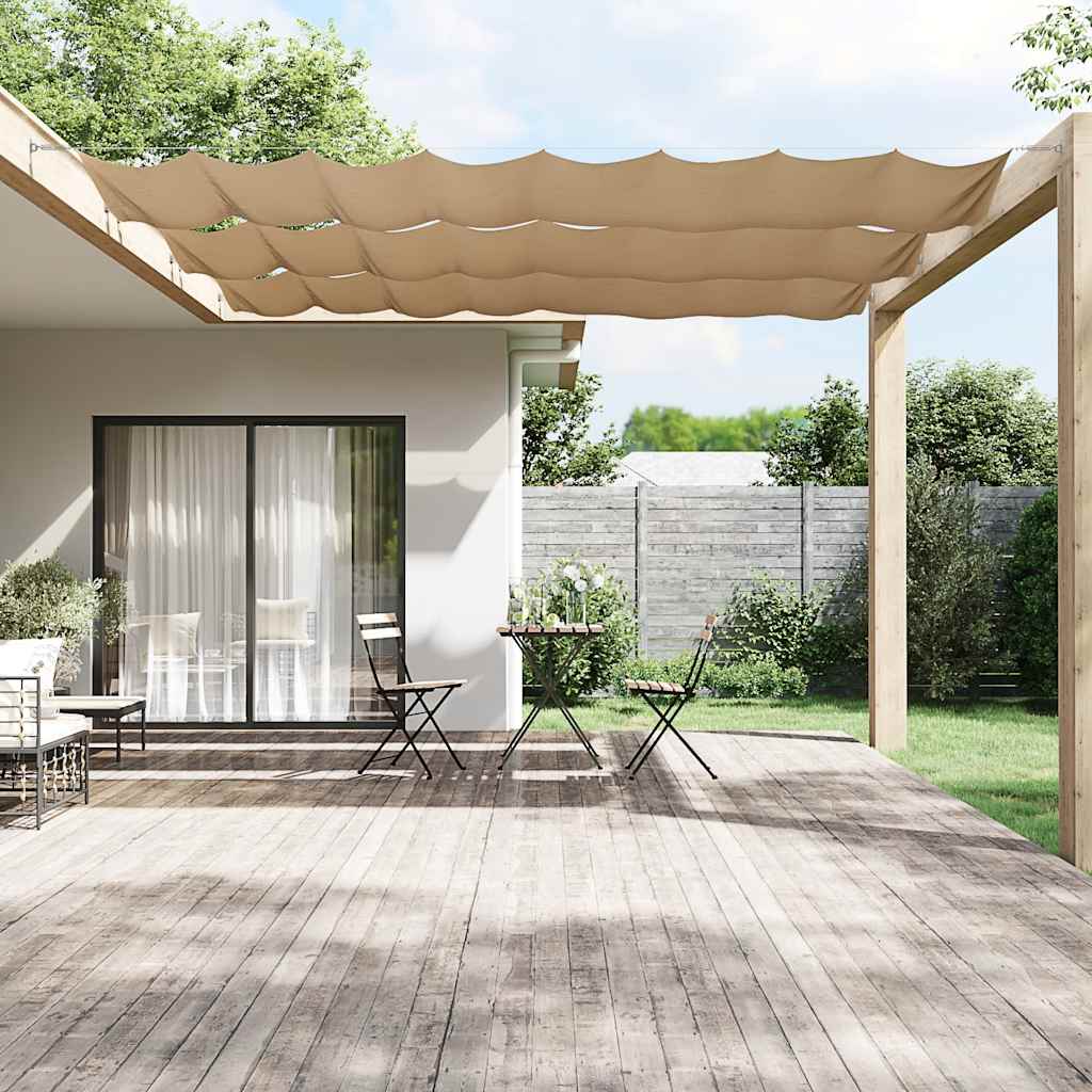 vidaXL Paravento Verticale in Tessuto Oxford 100x1000 cm Tortora - Image 2 of 12