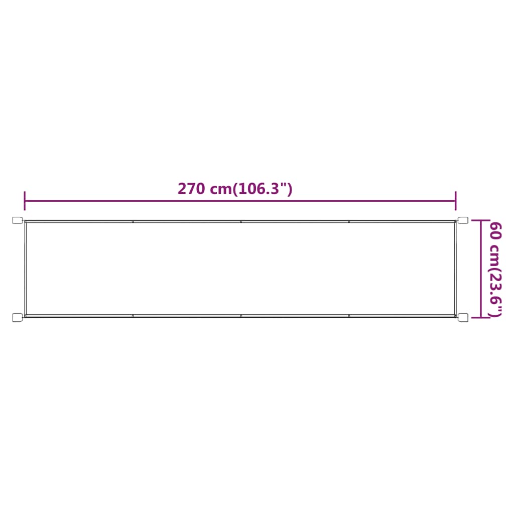 vidaXL Vertical Screen Oxford Fabric 60x270 cm Blue - Image 14 of 16