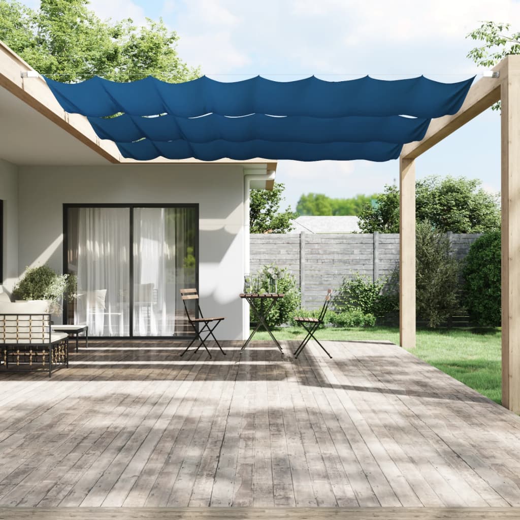 vidaXL Parasol vertical de tela Oxford 60 x 420 cm Azul - Image 2 of 10