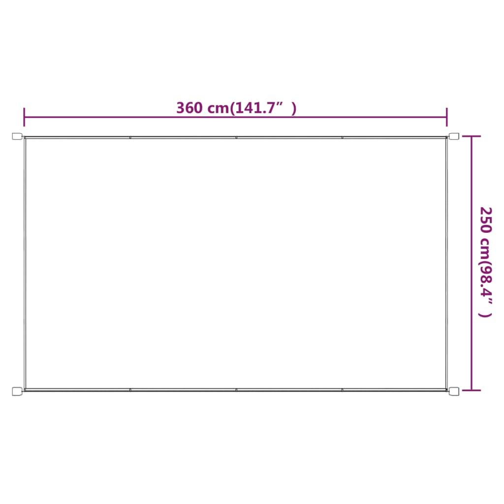 vidaXL Paravento Verticale in Tessuto Oxford UV 250x360 cm Blu - Image 5 of 5