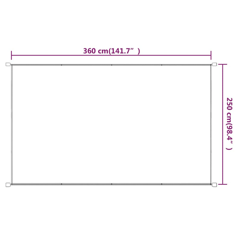 vidaXL Paravento Verticale in Tessuto Oxford UV 250x360 cm Blu - Image 5 of 5