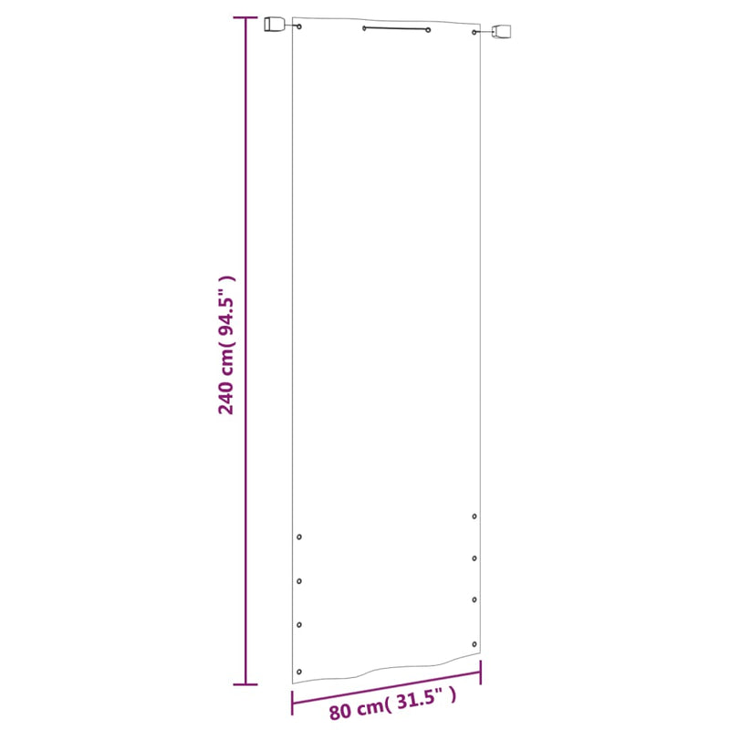 Paravento per Balcone Tessuto Oxford 80×240 cm Verde Chiaro - Image 4 of 4