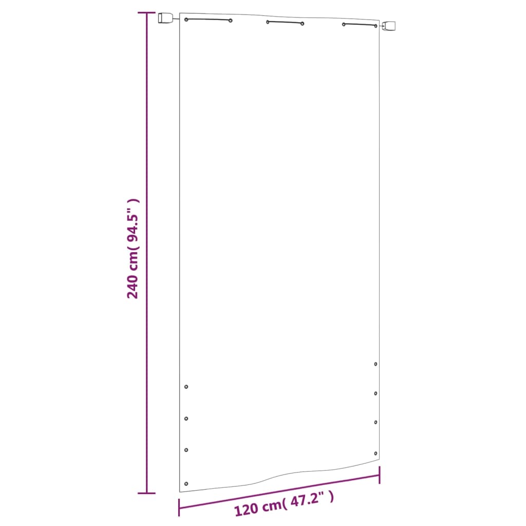 vidaXL Balcony Screen, Water-Resistant Oxford Fabric, 120x240 cm, Light Green - Image 11 of 12