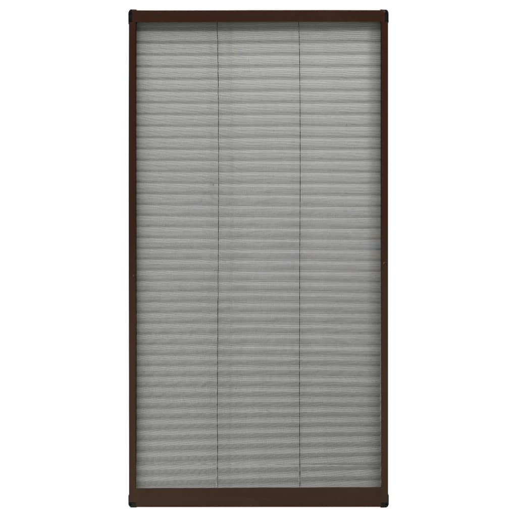 vidaXL Zanzariera Plissettata Finestre in Alluminio Marrone 80x160 cm - Image 4 of 6