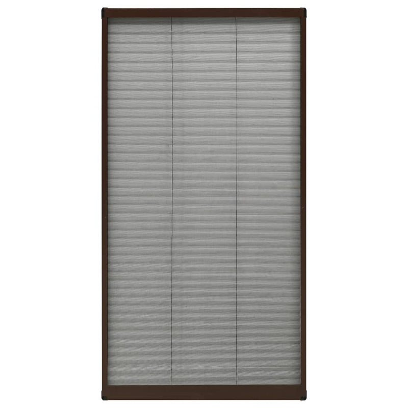 vidaXL Zanzariera Plissettata Finestre in Alluminio Marrone 80x160 cm - Image 4 of 6
